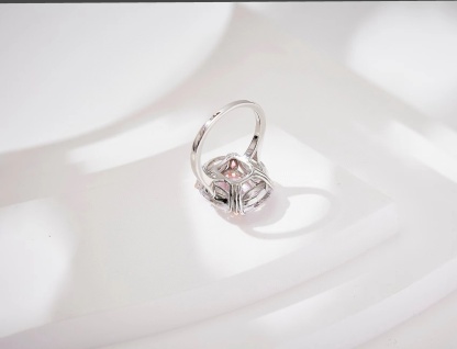 Pink Diamond Rock Sugar Ring