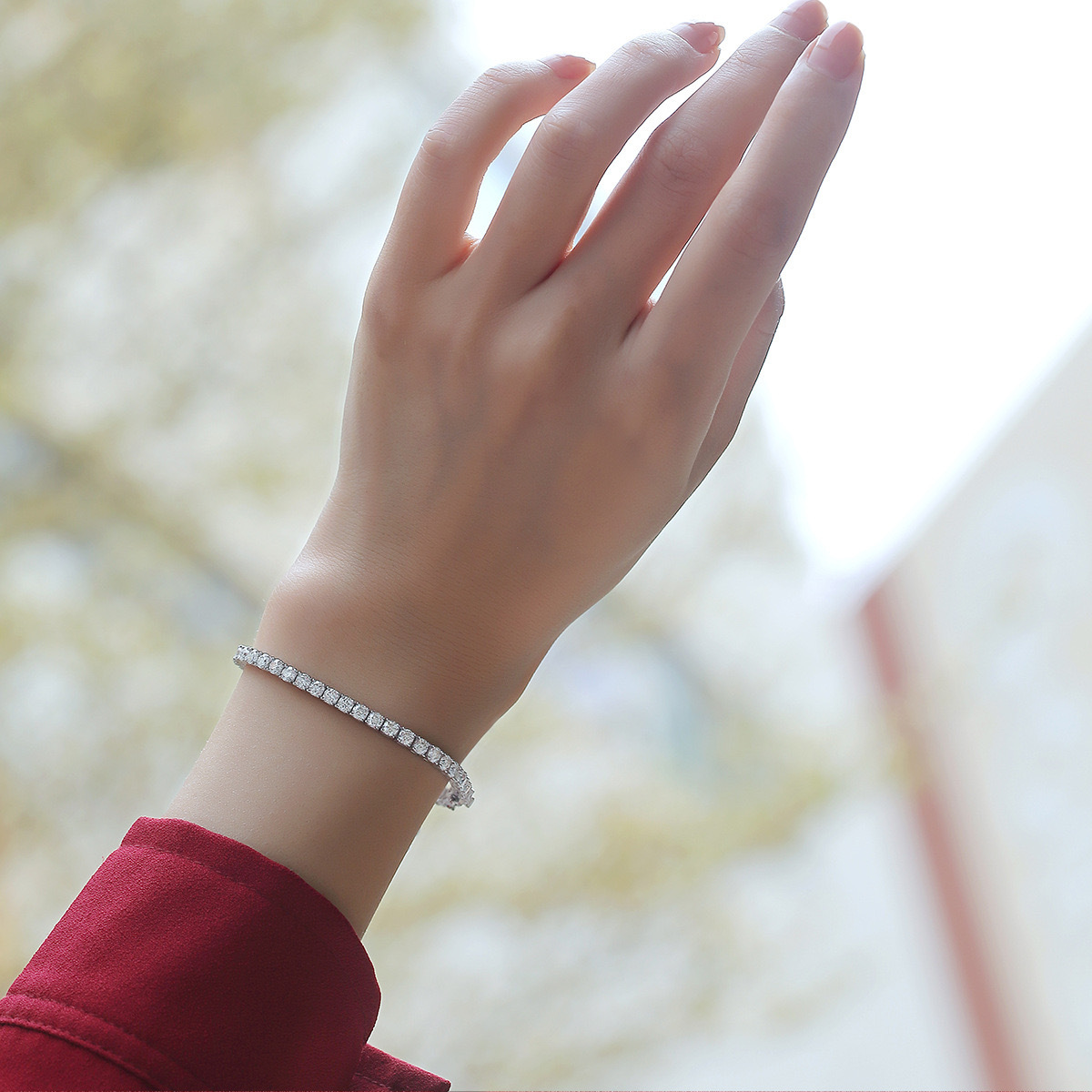  Carats Moissanite Tennis Bracelet Diamond Tennis Bracelets for Women Men 18k White Gold/Yellow Gold Plated 925 Sterling Silver Bracelet 3mm/4mm/5mm D Color VVS1 Round Cut Lab Created Moissanite Diamond Bracelet with GRA Certificate Mother's Day Gift