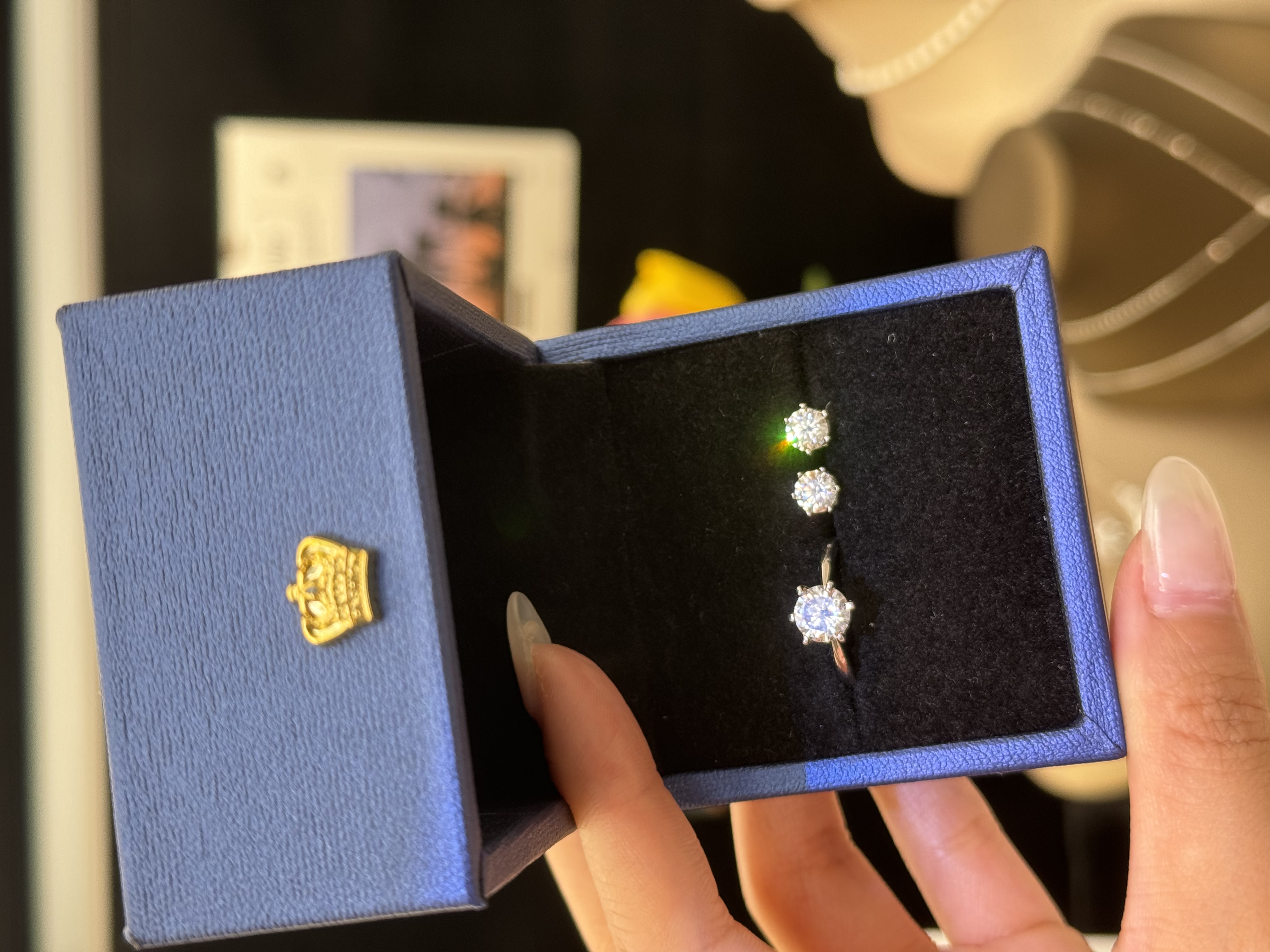 Moisssanite Diamond Round 1ct Ring