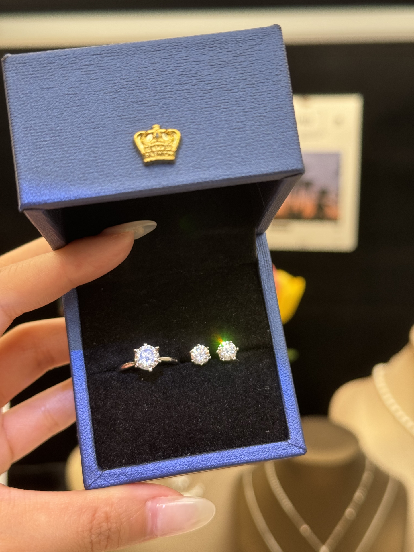 Moisssanite Diamond Round 1ct Ring