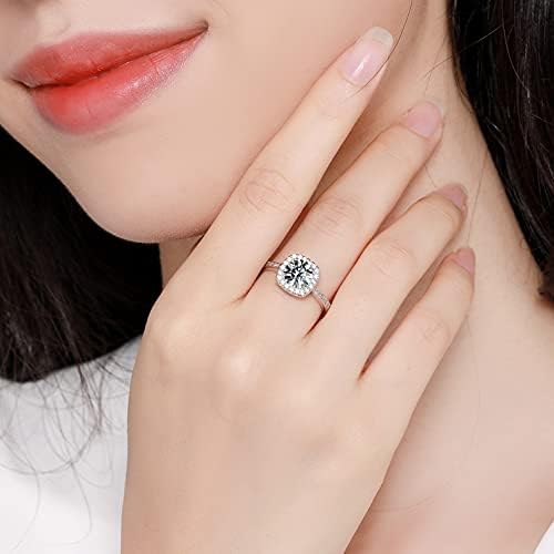 StarGems® 1ct Moissanite 925 Sterling Silver Platinum Plated Zirconia Bezeled Vintage Four Prong Ring