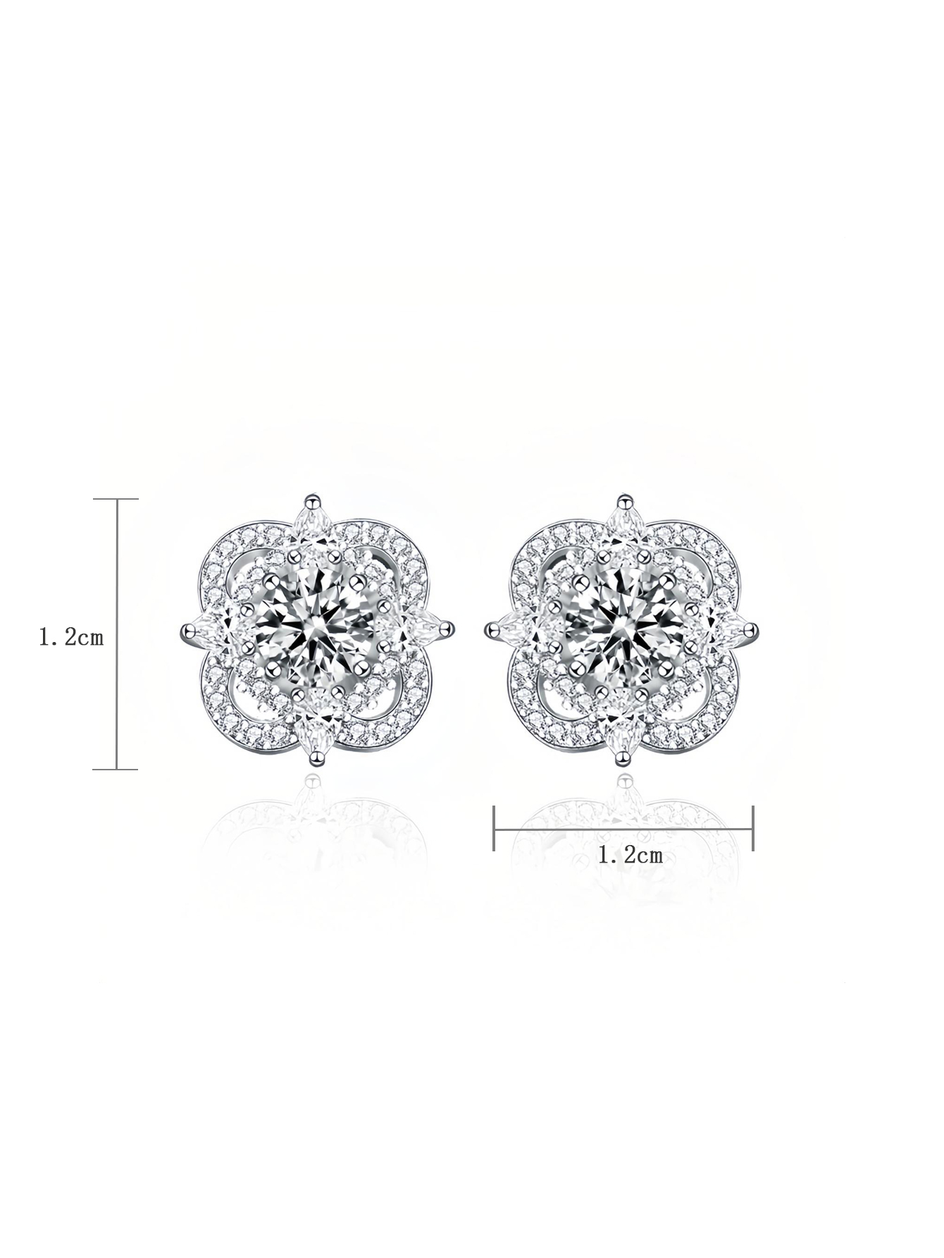 1CT Amazing Mosang Cluster Gold Flower universe Earrings - Perfect Birthday and Mother's Day Gift for Mom, Wife, and Girlfriend