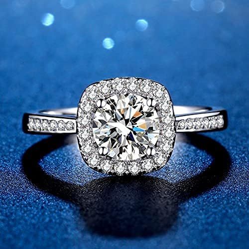 StarGems® 1ct Moissanite 925 Sterling Silver Platinum Plated Zirconia Bezeled Vintage Four Prong Ring