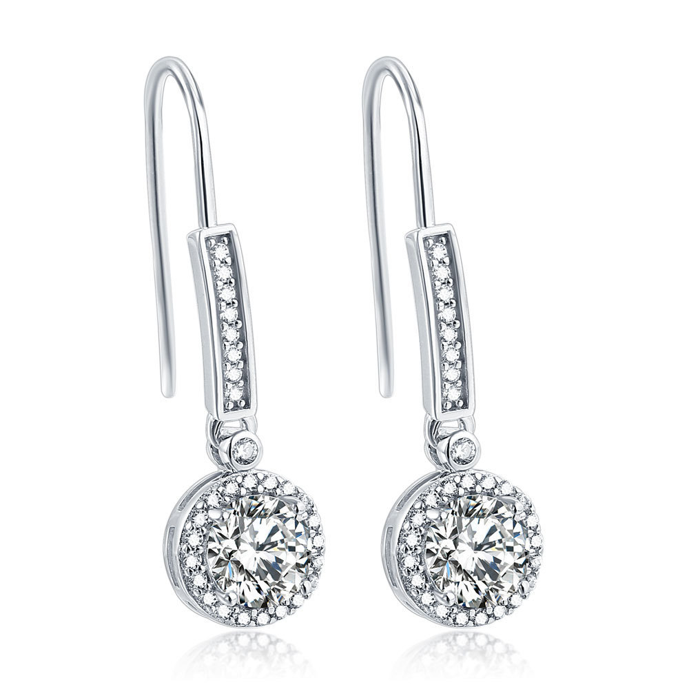 S925 Sterling Silver Earrings Fashion Colorful Treasure Earrings Women