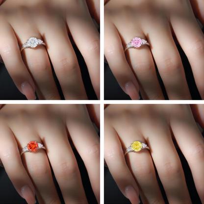 TLR23023  Hot selling S925 sterling silver inlaid high carbon diamond ring for women, pear shaped fireworks, ice flower cut zircon, colorful treasure finger