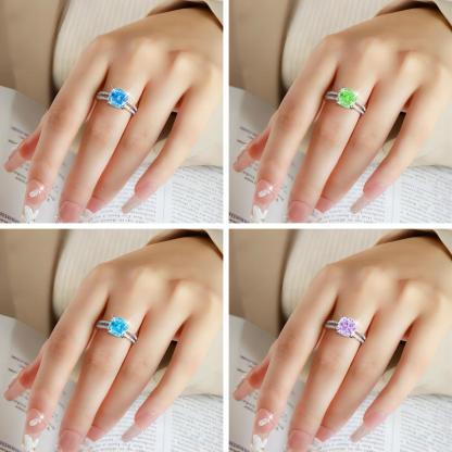 TLR23036  New 925 sterling silver ring for women, 3.5ct ice flower cut pillow shaped fat square fireworks cut women's ring