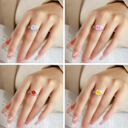 TLR23036  New 925 sterling silver ring for women, 3.5ct ice flower cut pillow shaped fat square fireworks cut women's ring