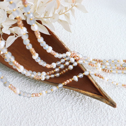 Bohemian Bead Necklace Glass Natural Stone Freshwater Pearl Bead