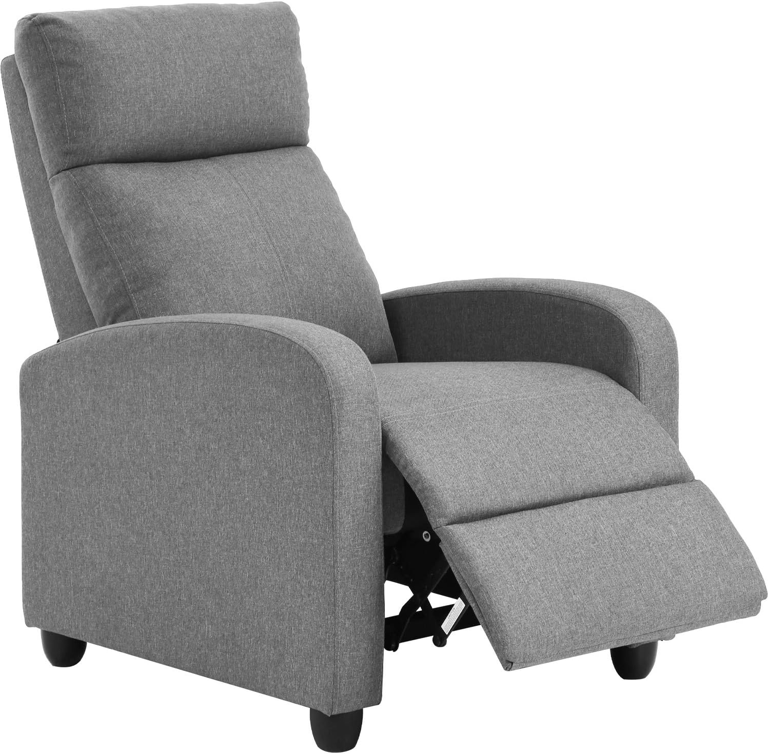 CaliFox Recliner Chair for Living Room Home Theater Seating Single Reclining Sofa Lounge with Padded Seat Backrest (Grey)