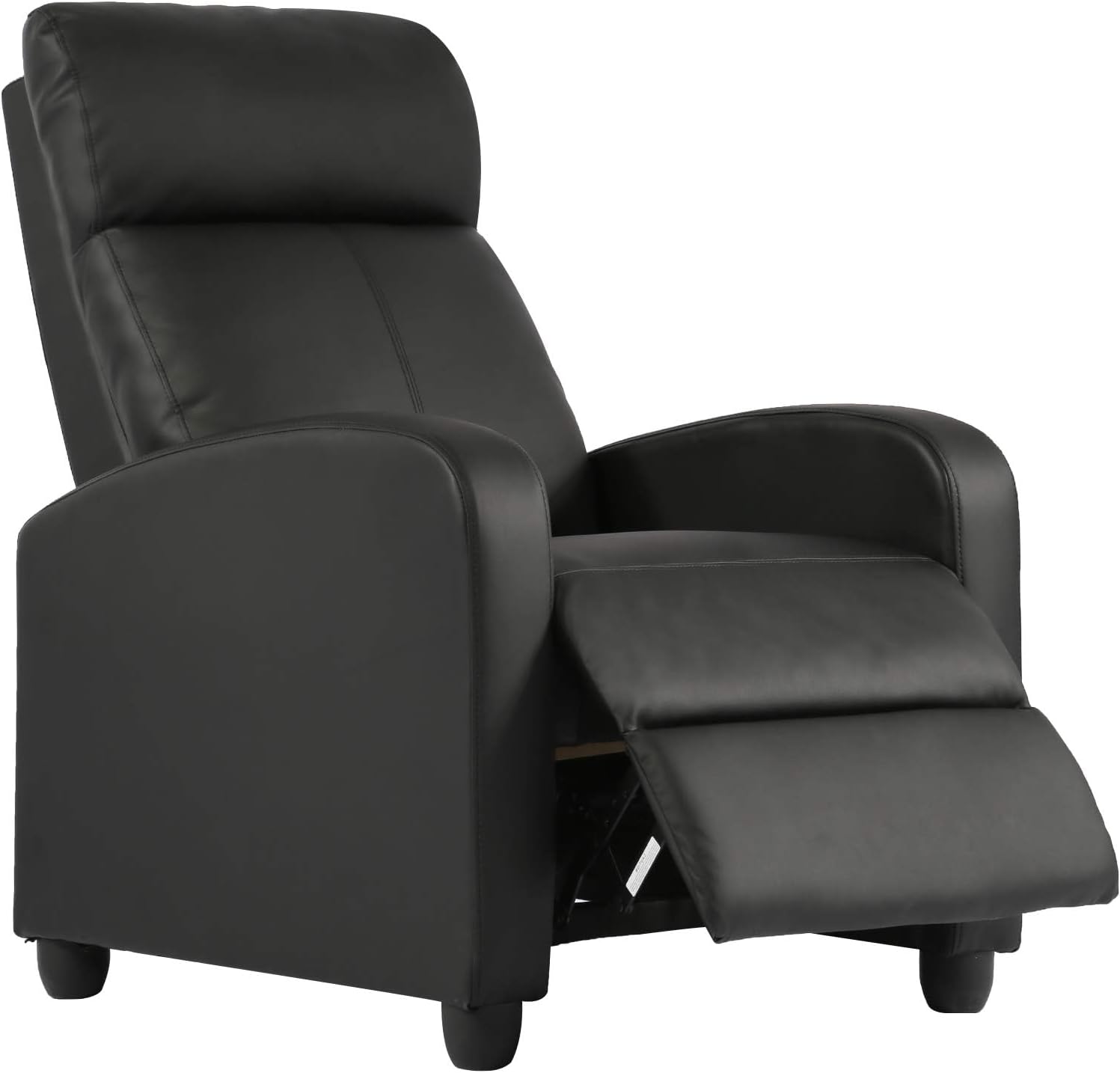 CaliFox Recliner Chair for Living Room Home Theater Seating Single Reclining Sofa Lounge with Padded Seat Backrest (Black)