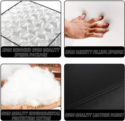 CaliFox Recliner Chair for Living Room Home Theater Seating Single Reclining Sofa Lounge with Padded Seat Backrest (Black)