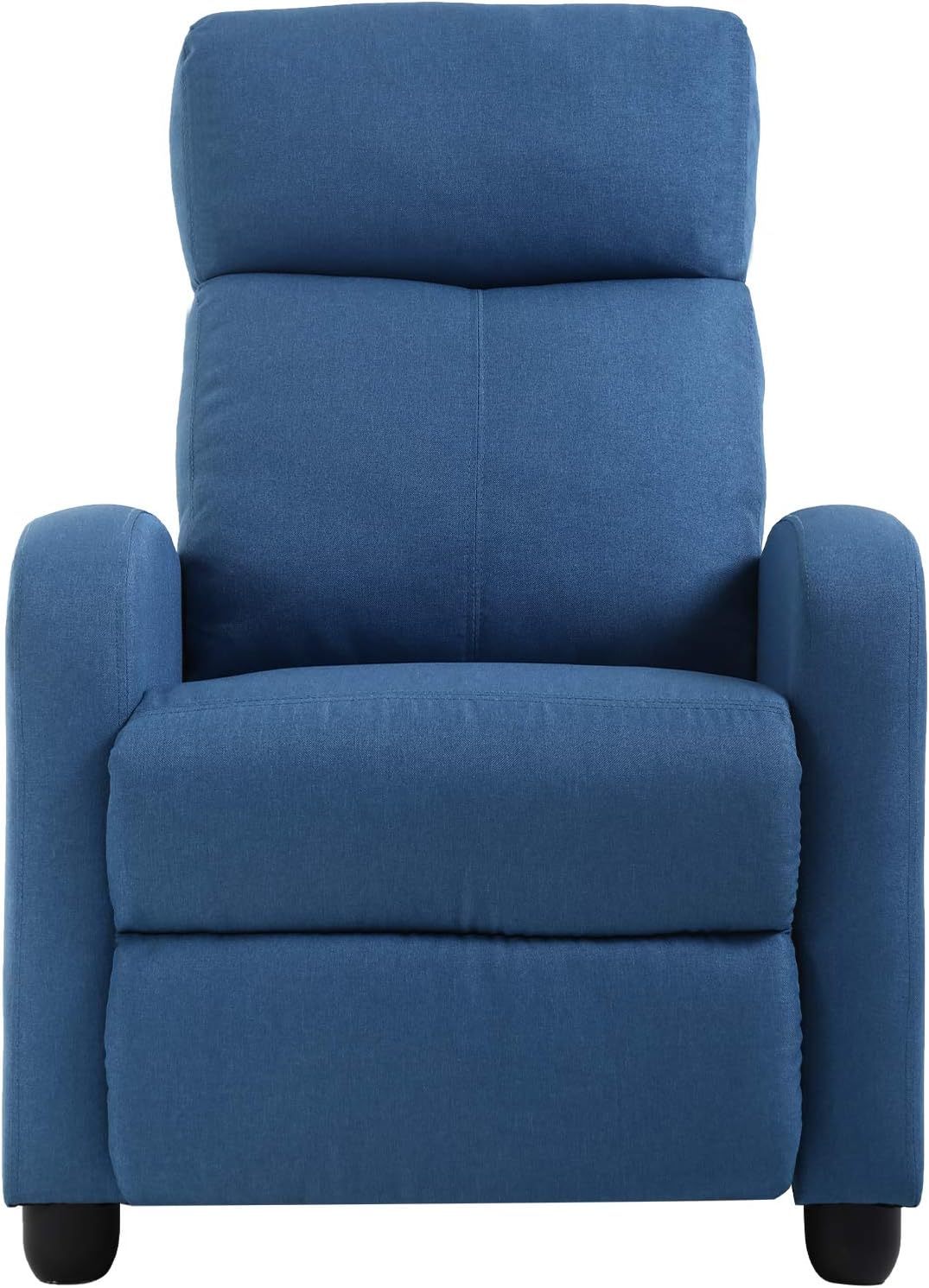 CaliFox Recliner Chair for Living Room Home Theater Seating Single Reclining Sofa Lounge with Padded Seat Backrest (Blue)