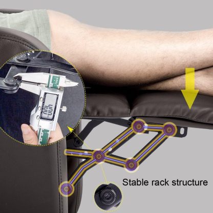 CaliFox Recliner Chair for Living Room Home Theater Seating Single Reclining Sofa Lounge with Padded Seat Backrest (Brown)