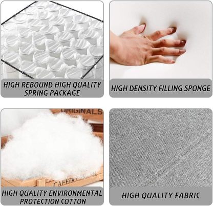 CaliFox Recliner Chair for Living Room Home Theater Seating Single Reclining Sofa Lounge with Padded Seat Backrest (Grey)