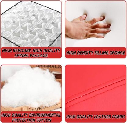 CaliFox Recliner Chair for Living Room Home Theater Seating Single Reclining Sofa Lounge with Padded Seat Backrest (Red)