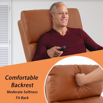 CaliFox Recliner Chair for Living Room Home Theater Seating Single Reclining Sofa Lounge with Padded Seat Backrest (Tan)