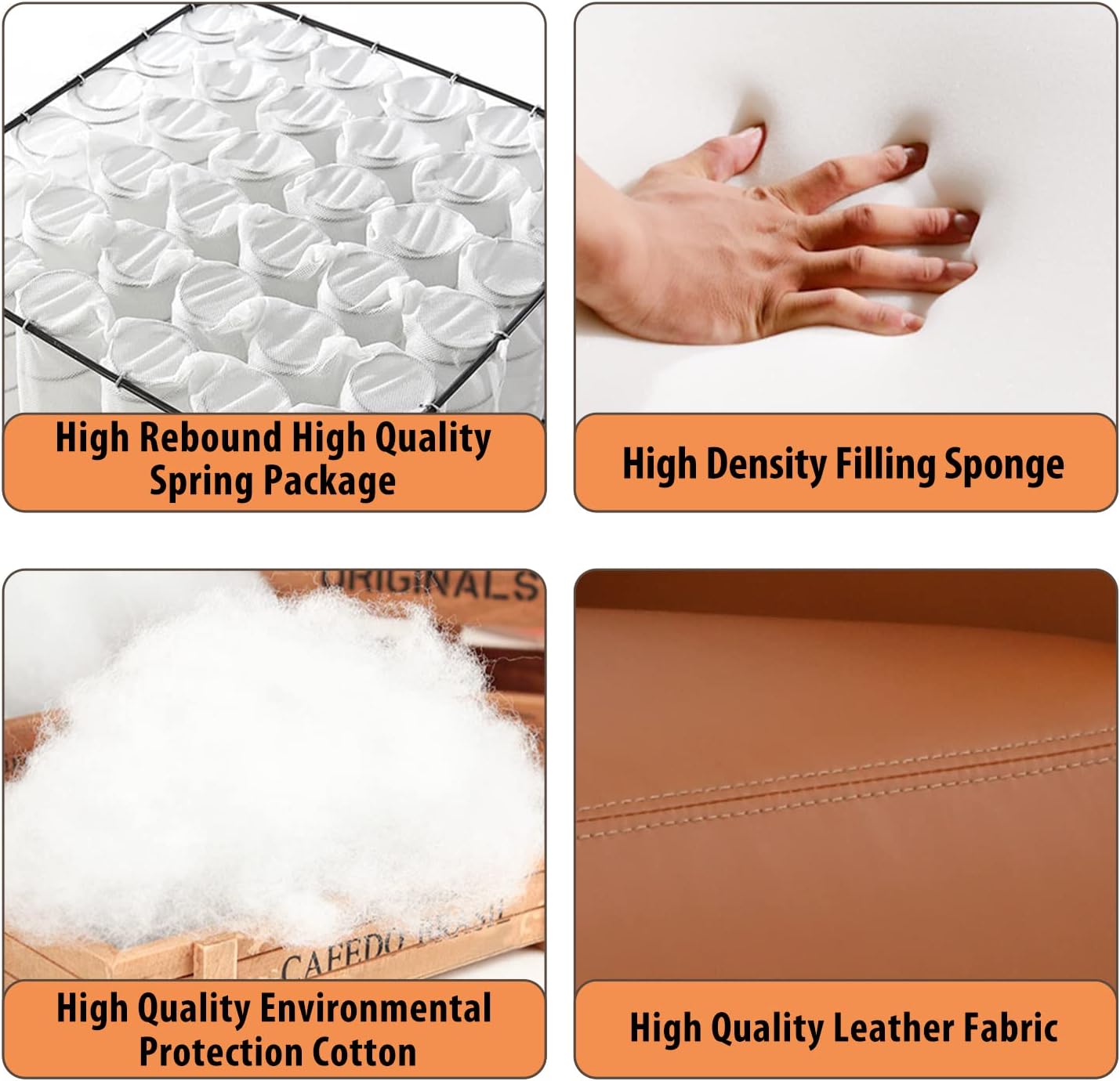 CaliFox Recliner Chair for Living Room Home Theater Seating Single Reclining Sofa Lounge with Padded Seat Backrest (Tan)