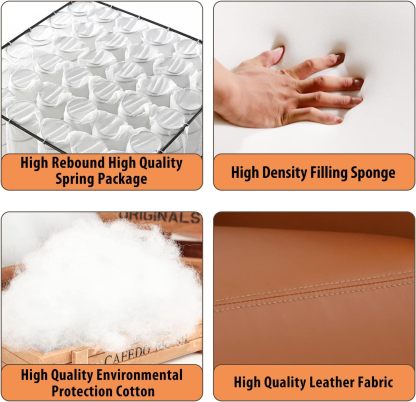 CaliFox Recliner Chair for Living Room Home Theater Seating Single Reclining Sofa Lounge with Padded Seat Backrest (Tan)