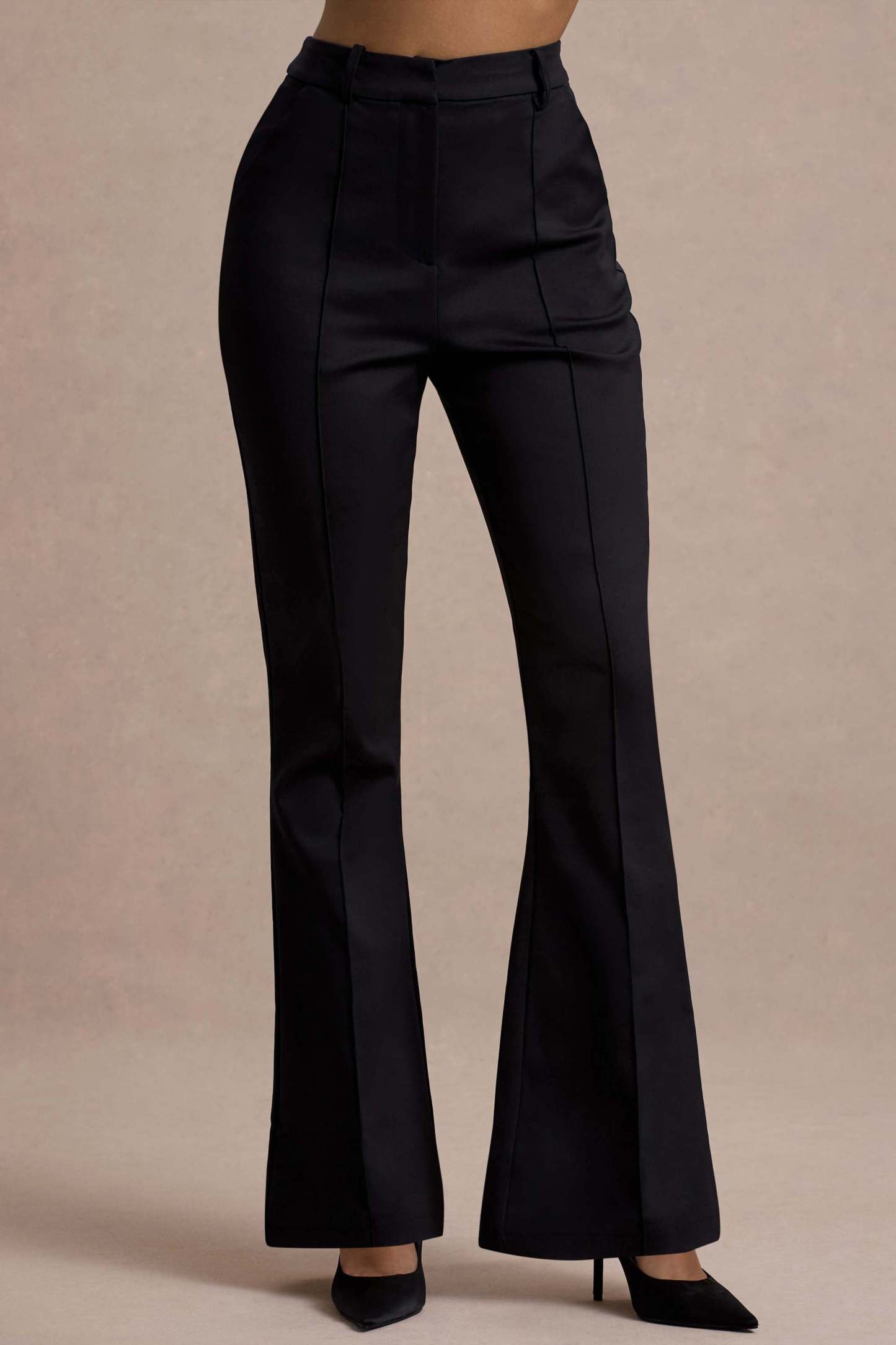 Black High Waist Wide Leg Trousers