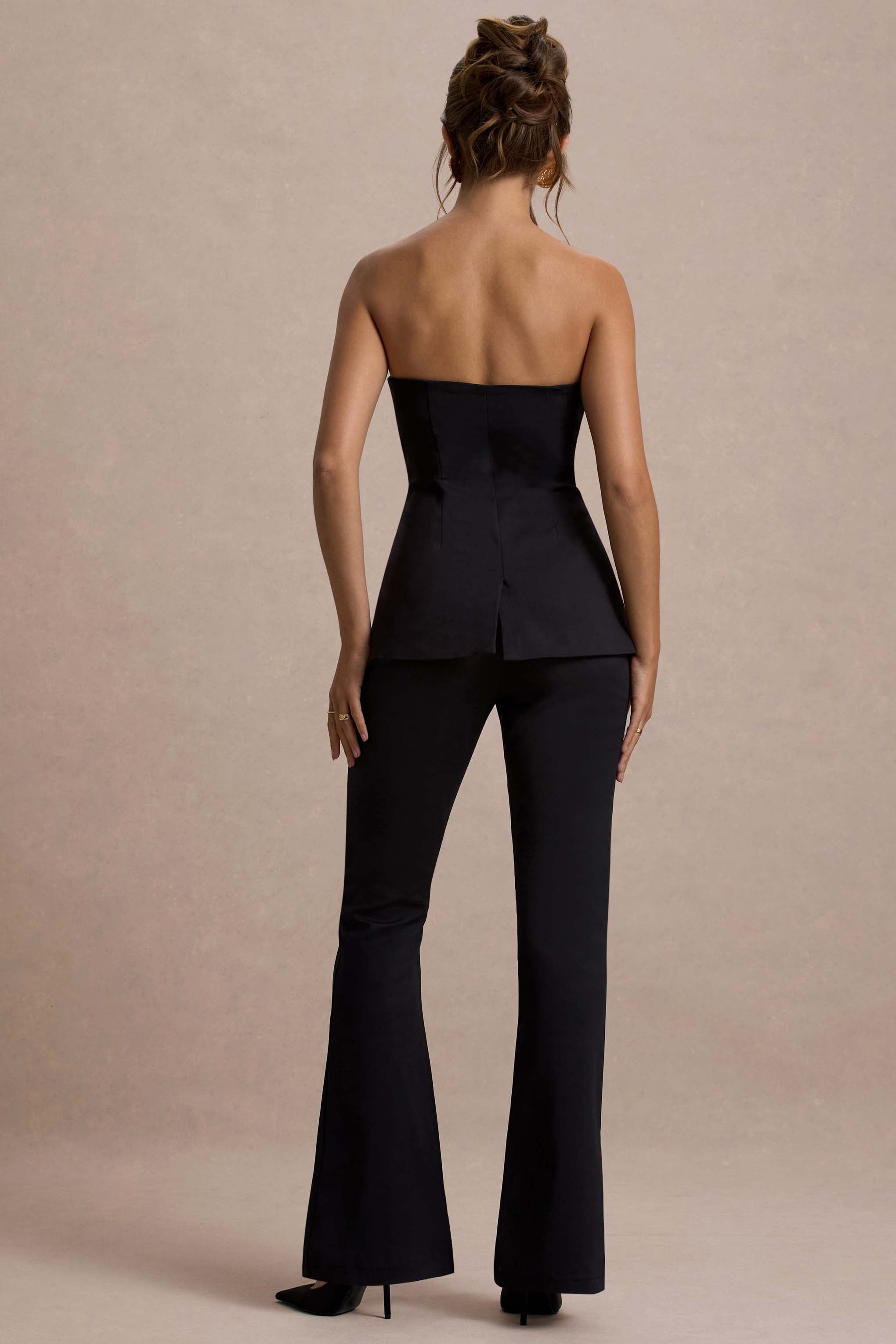 Black High Waist Wide Leg Trousers