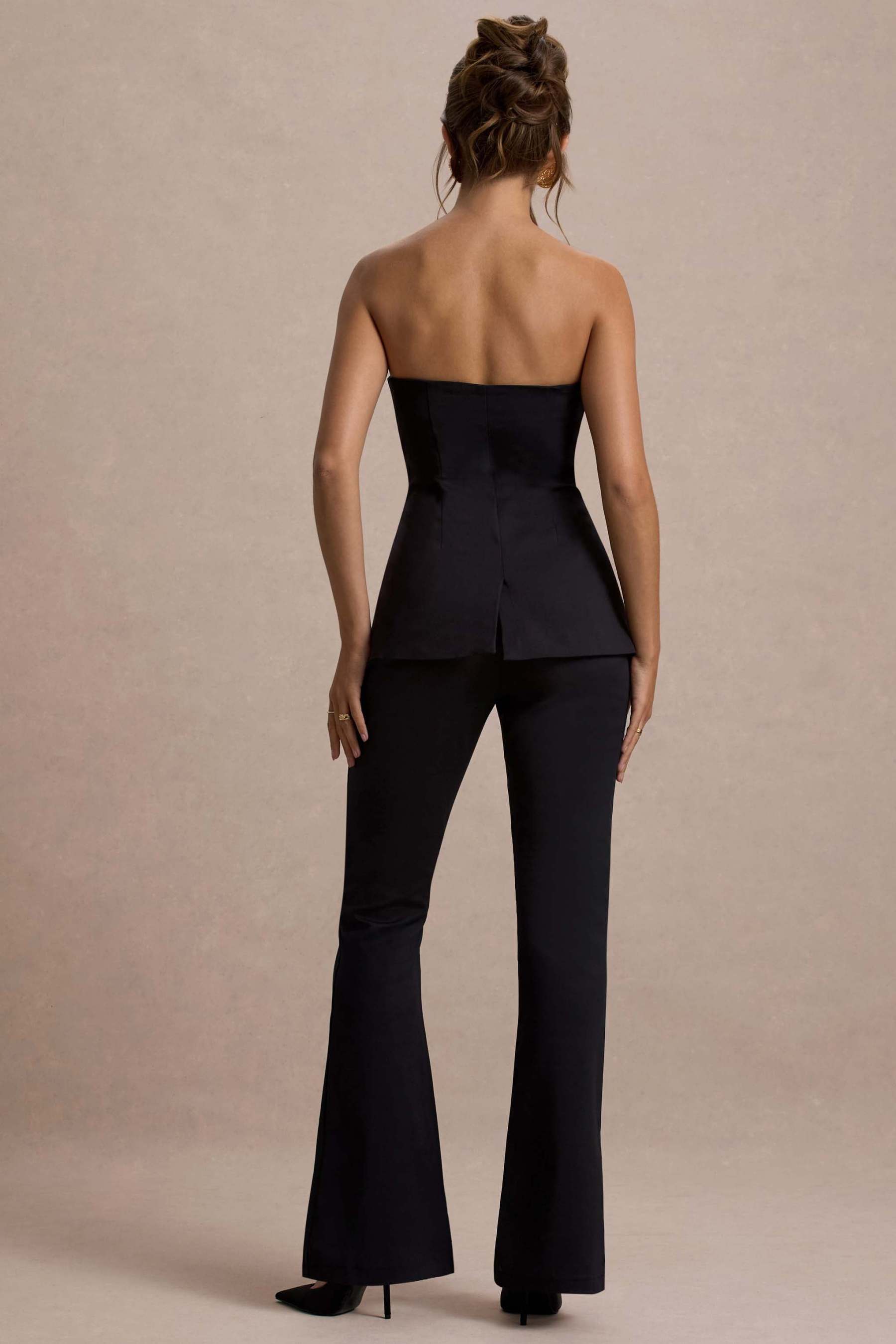 Black High Waist Wide Leg Trousers