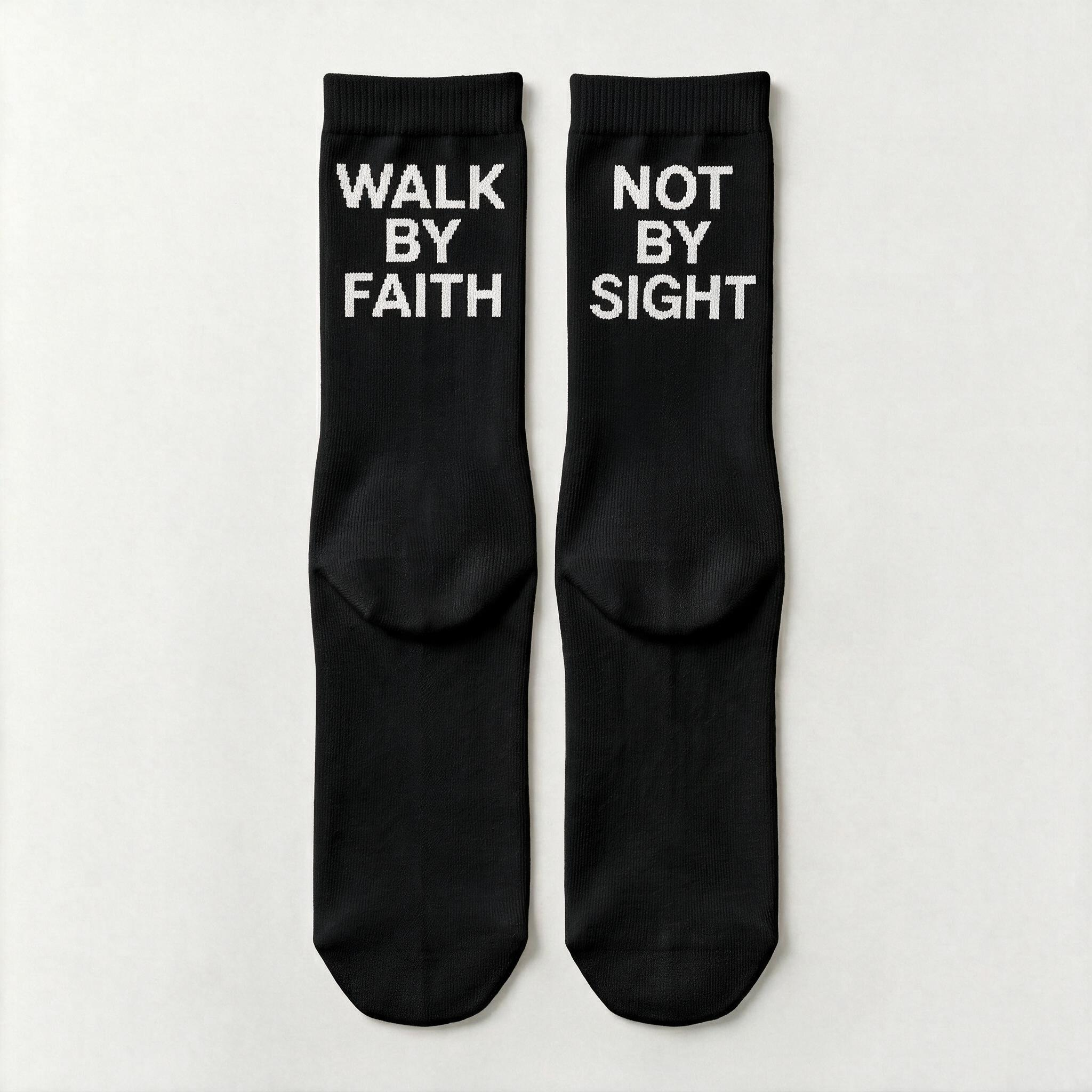 Walk By Faith Unisex Cotton Socks