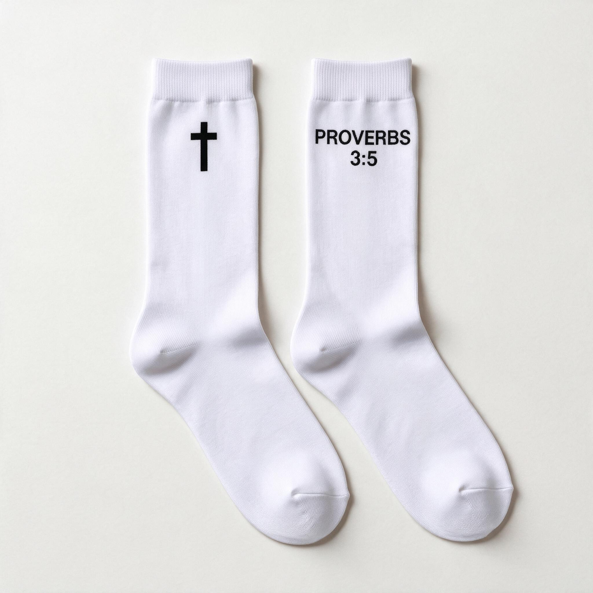 Proverbs 3:5 Unisex Cotton Socks
