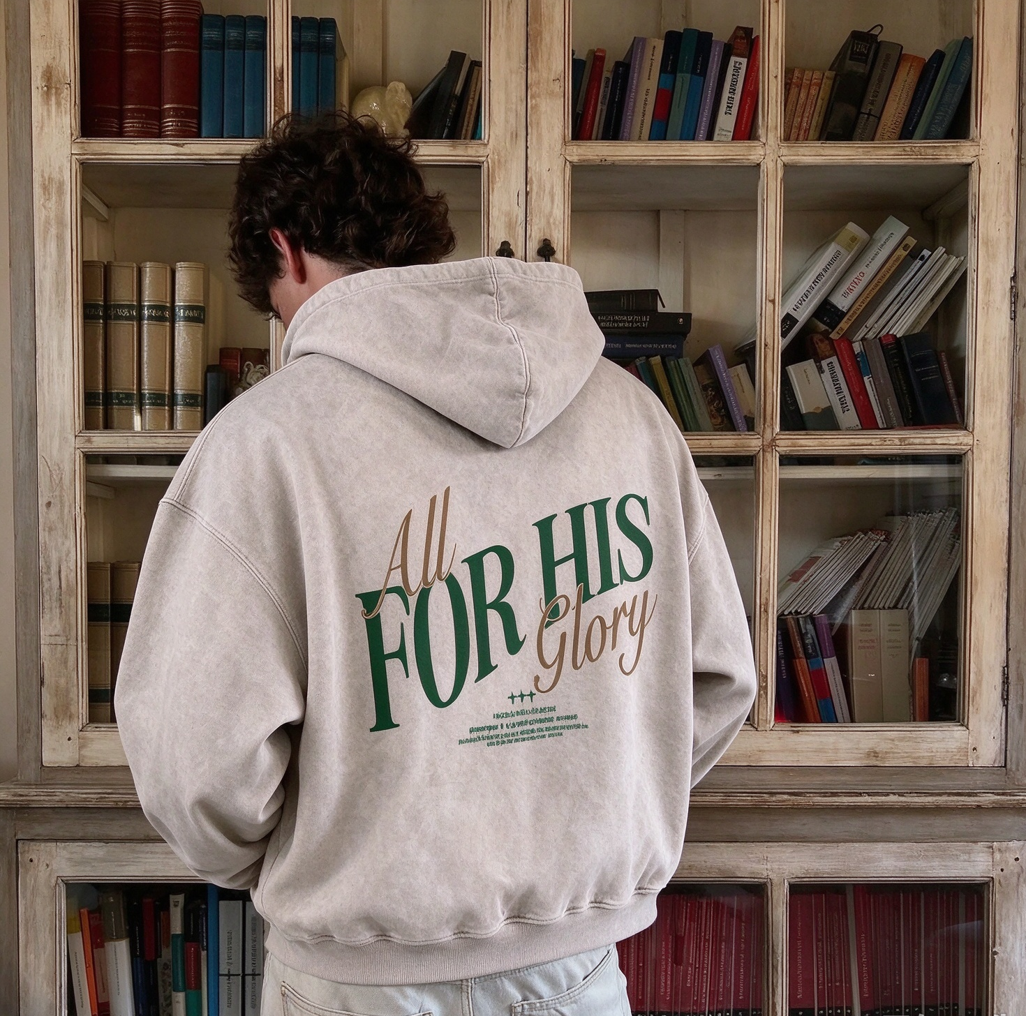 For His All Glory Unisex Washed Zip-Up Hoodie