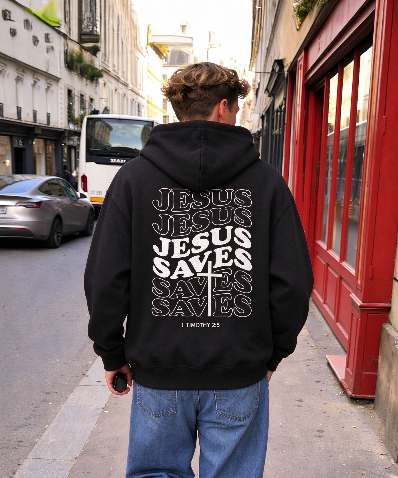 Jesus Saves Drawstring Hoodie