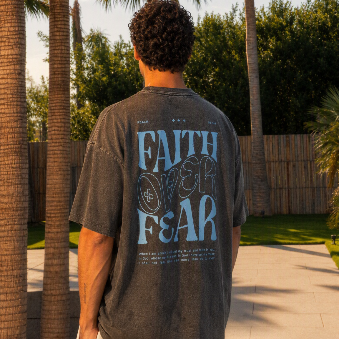 Faith Over Fear Washed T-Shirt