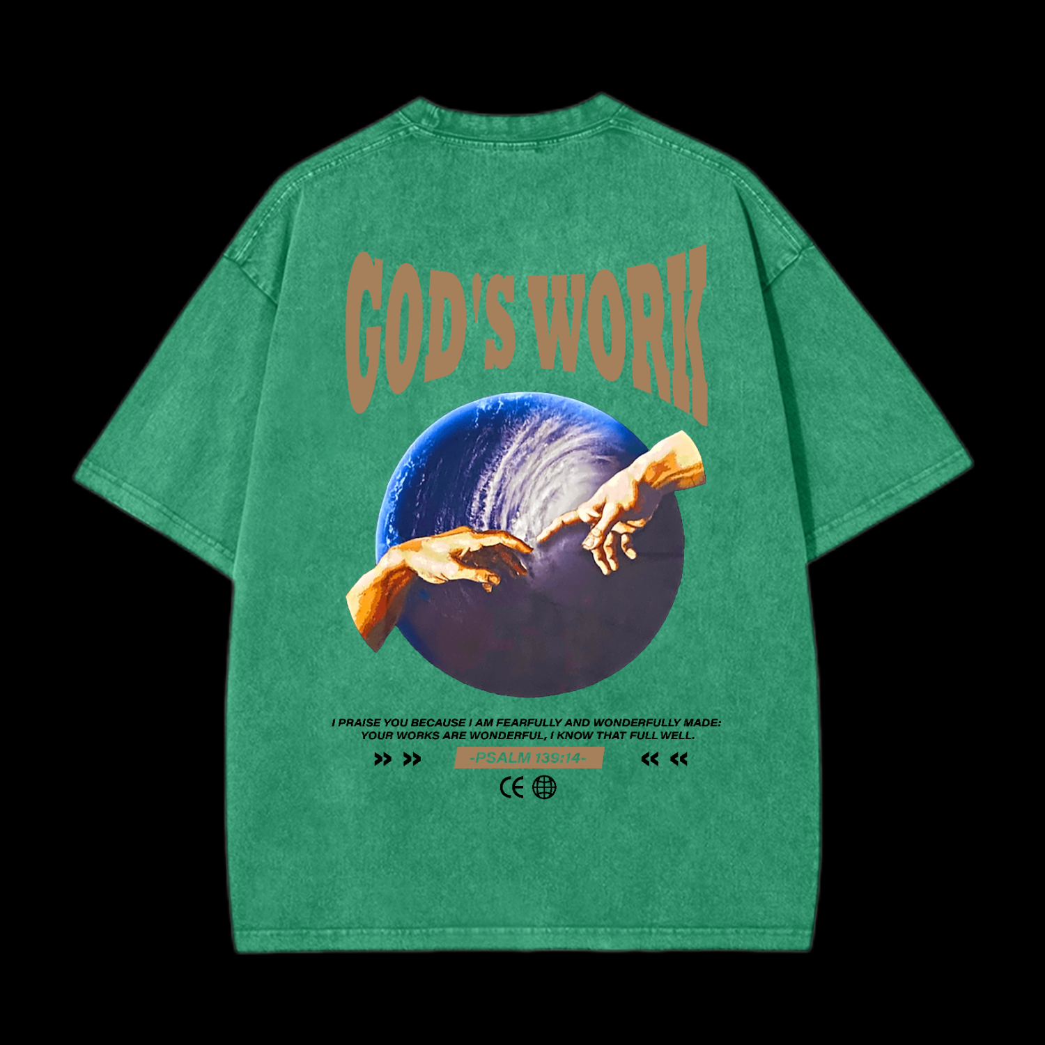 God's Work Psalm 139:14 Washed T-Shirt