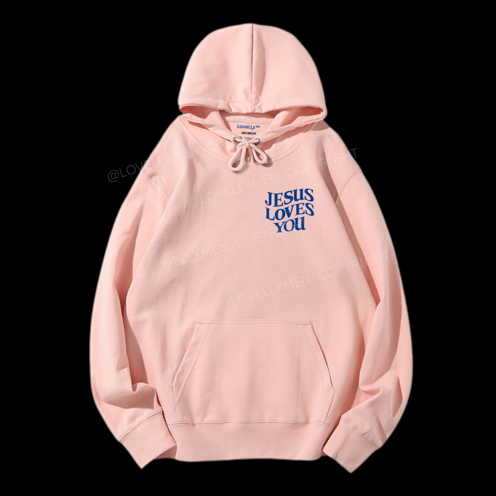 Jesus Loves You Unisex Drawstring Hoodie