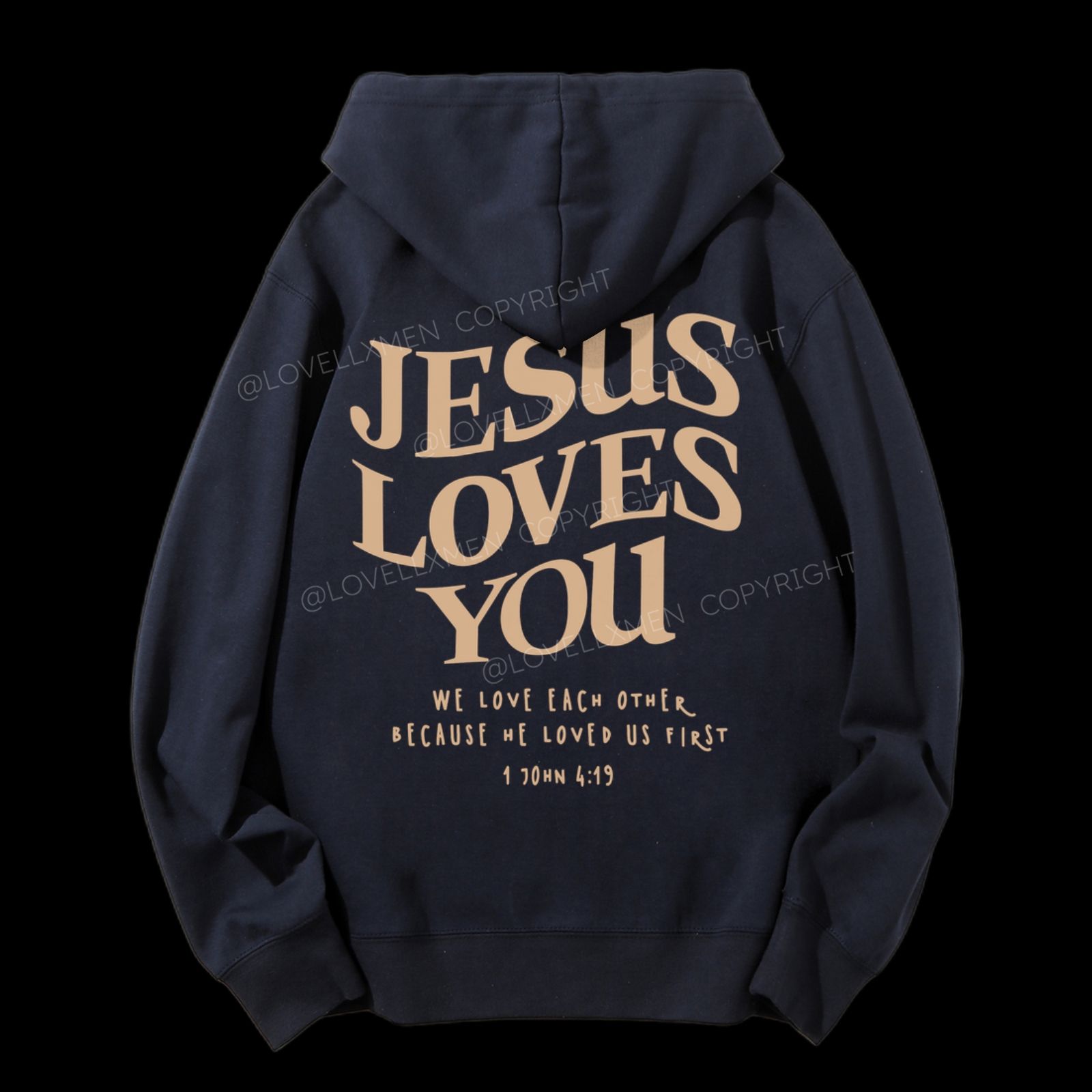 Jesus Loves You Unisex Drawstring Hoodie