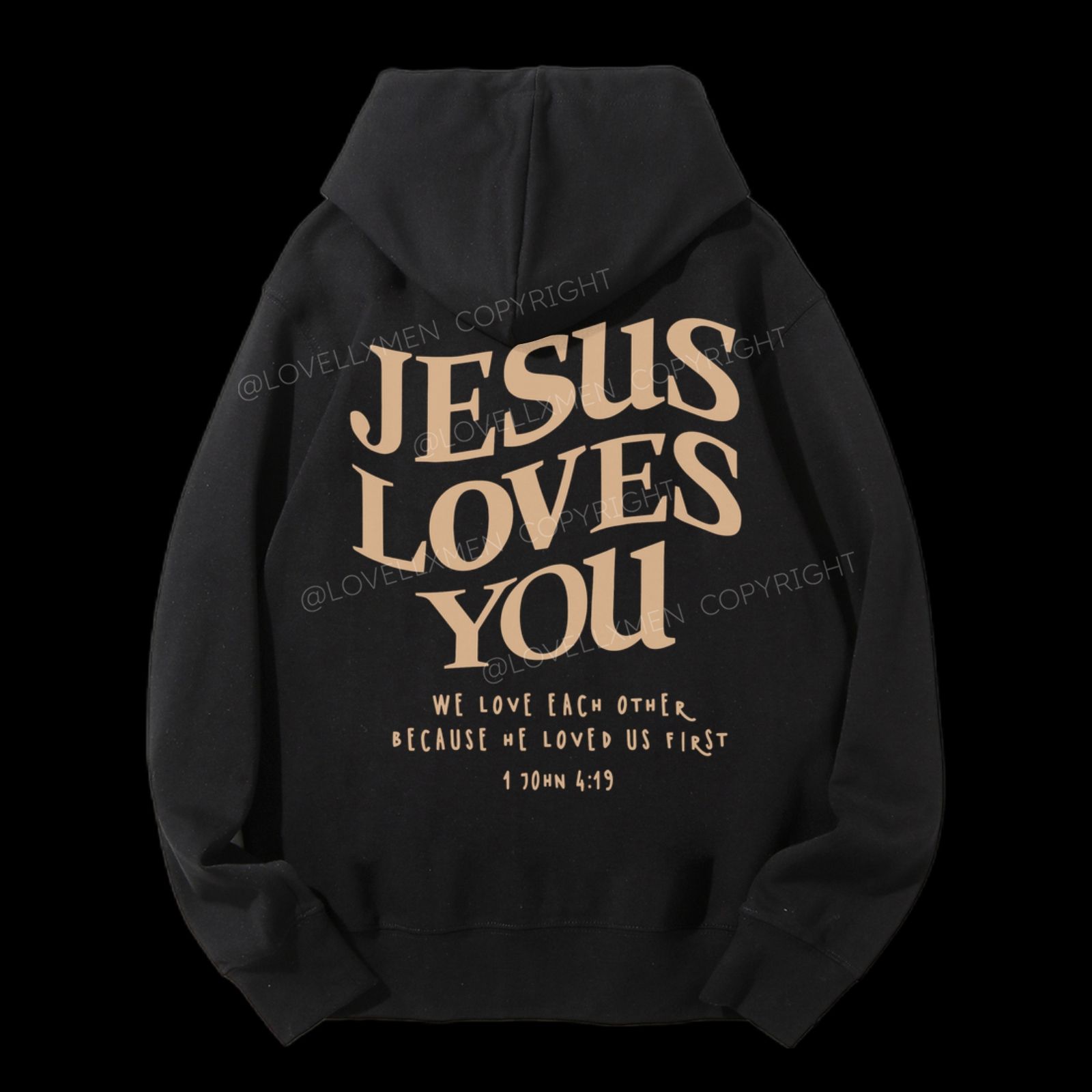 Jesus Loves You Unisex Drawstring Hoodie