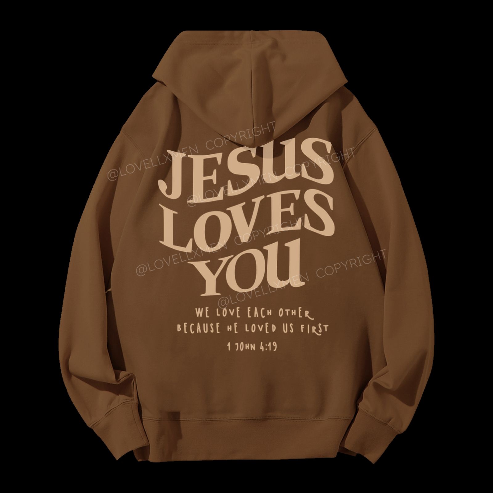 Jesus Loves You Unisex Drawstring Hoodie