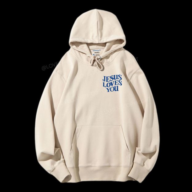 Jesus Loves You Unisex Drawstring Hoodie