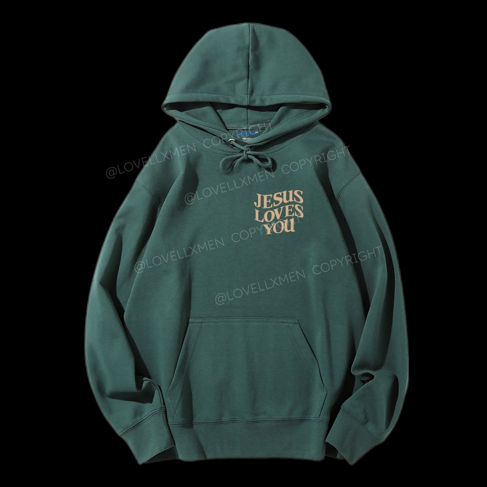 Jesus Loves You Unisex Drawstring Hoodie