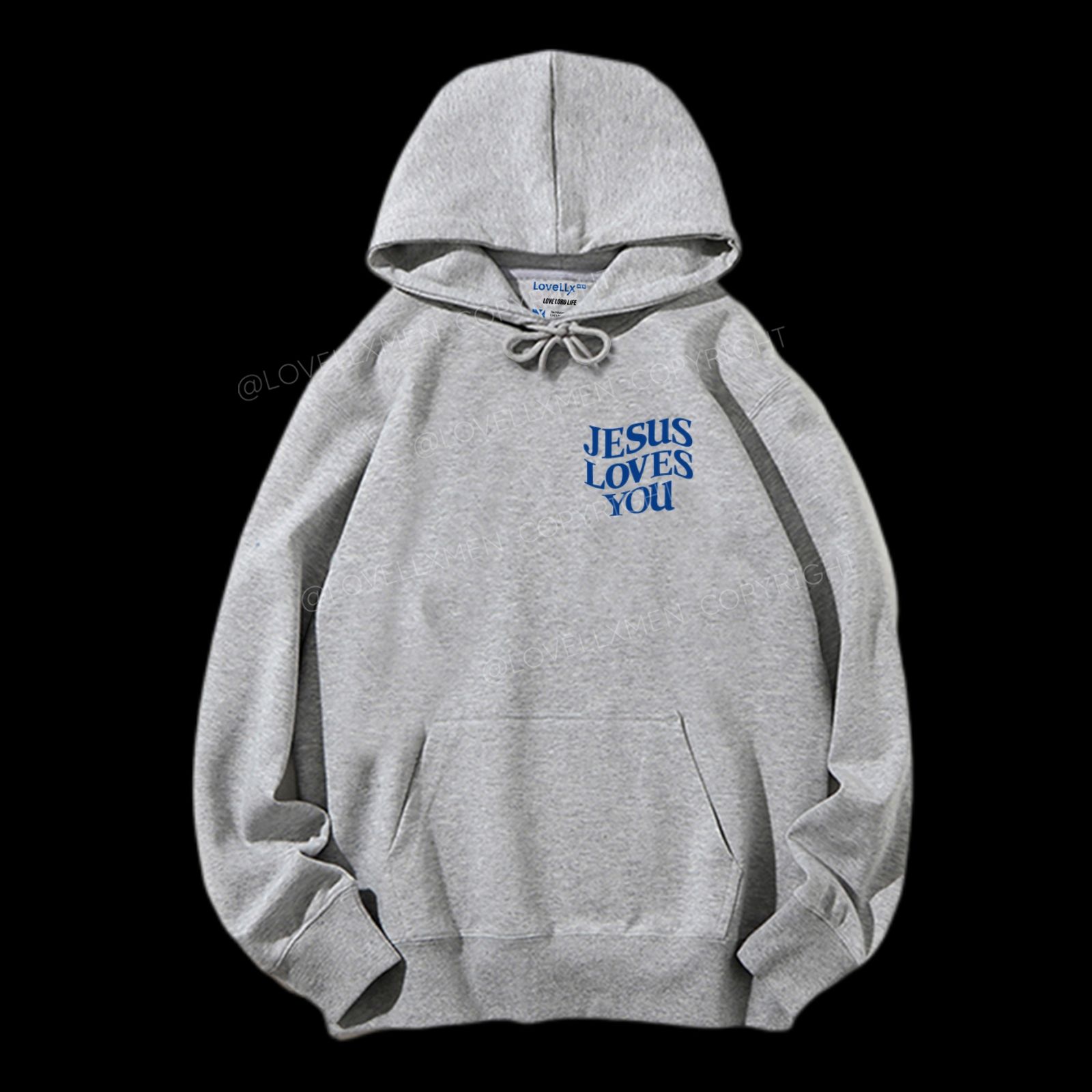 Jesus Loves You Unisex Drawstring Hoodie