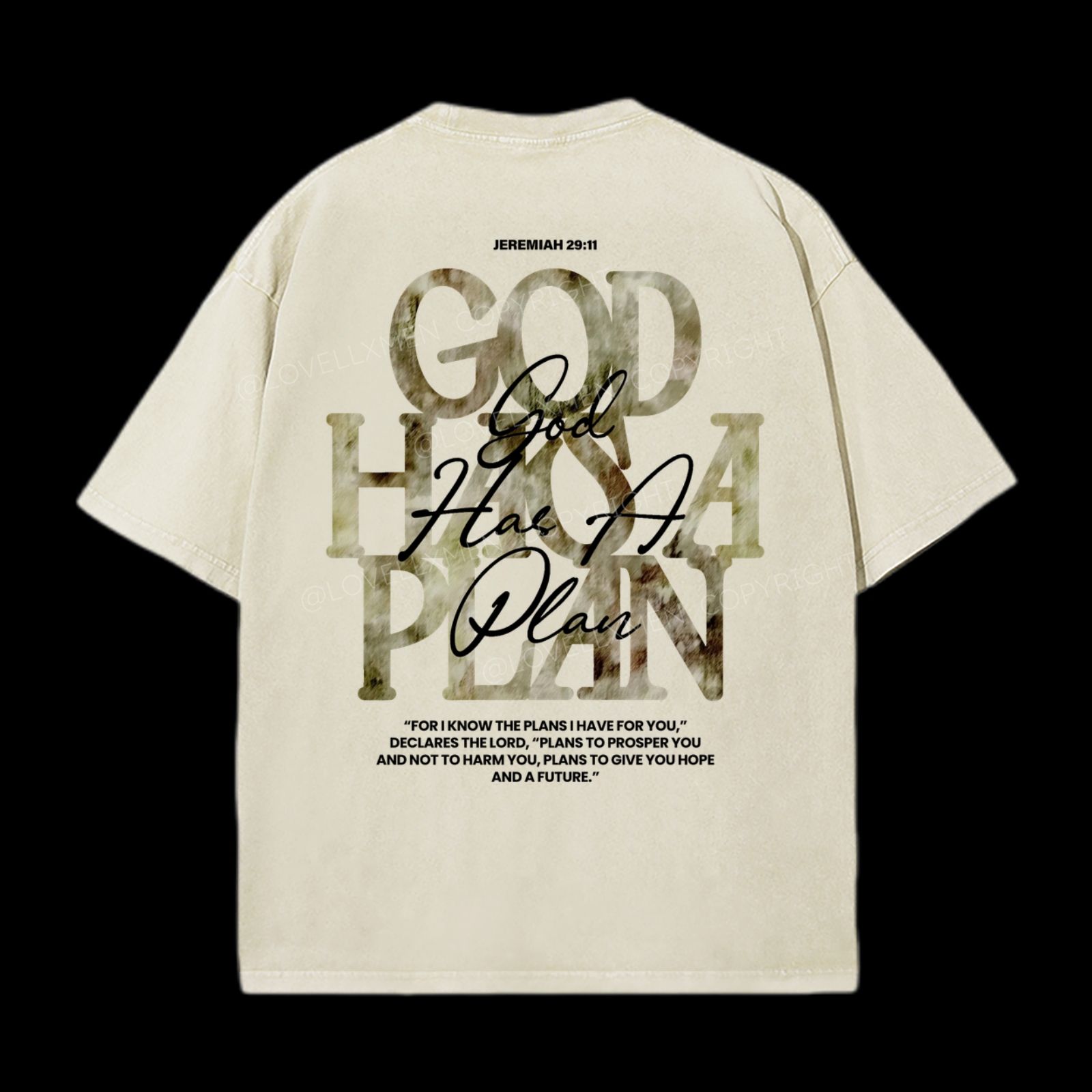 God Has A Plan Washed T-Shirt – LovellxMen