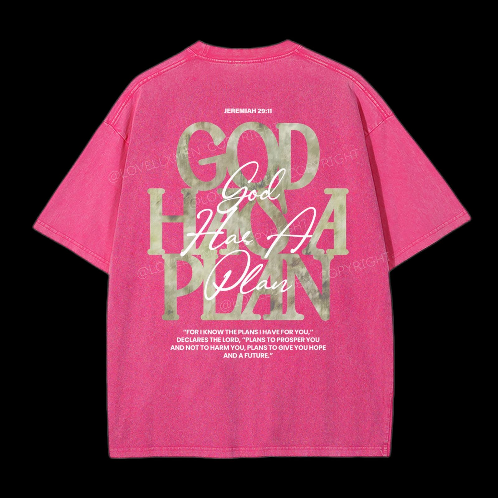 God Has A Plan Washed T-Shirt – LovellxMen
