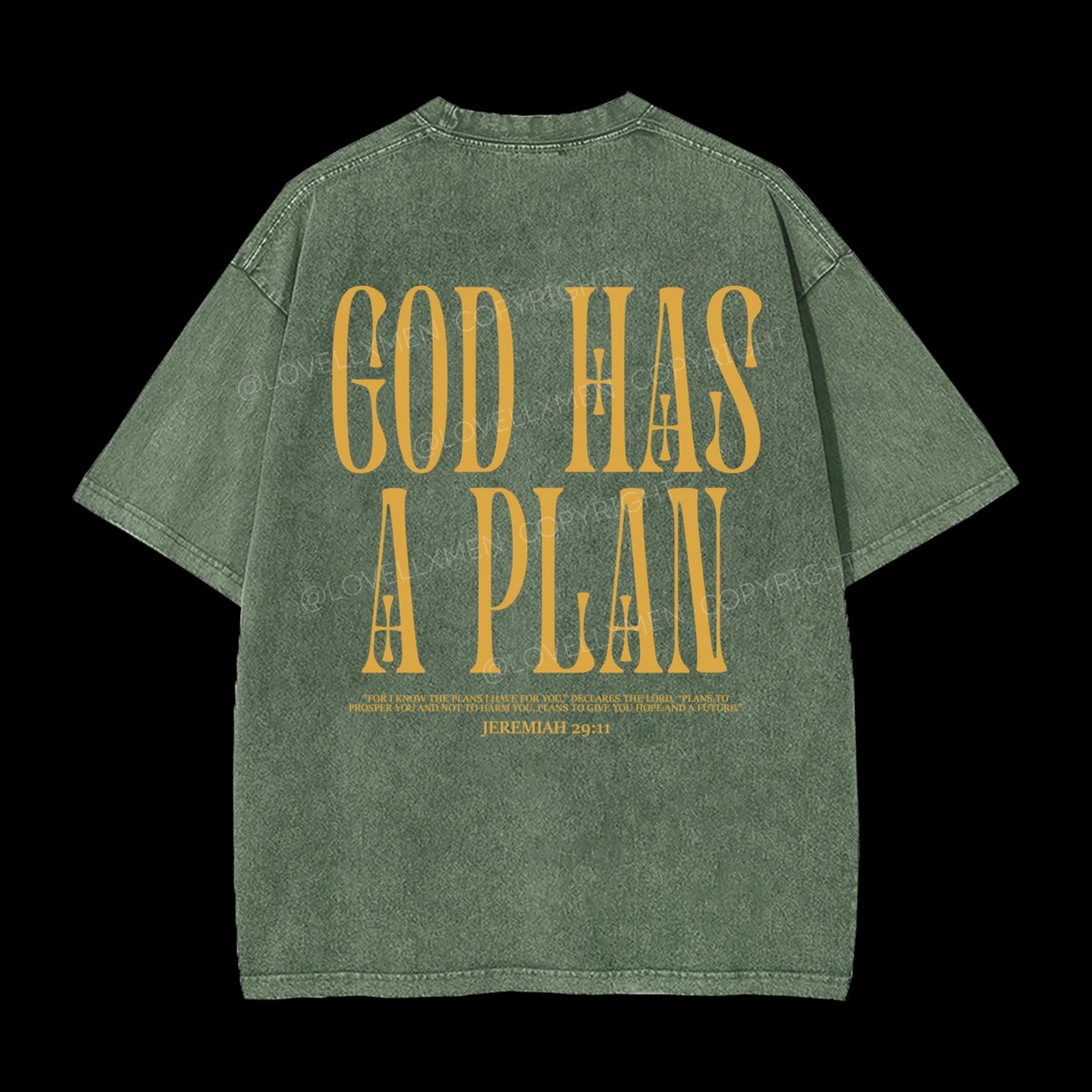 God Has A Plan Washed T-Shirt