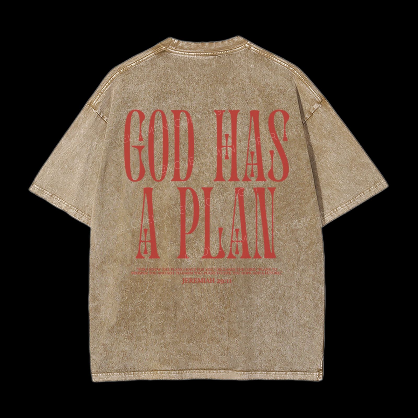 God Has A Plan Washed T-Shirt