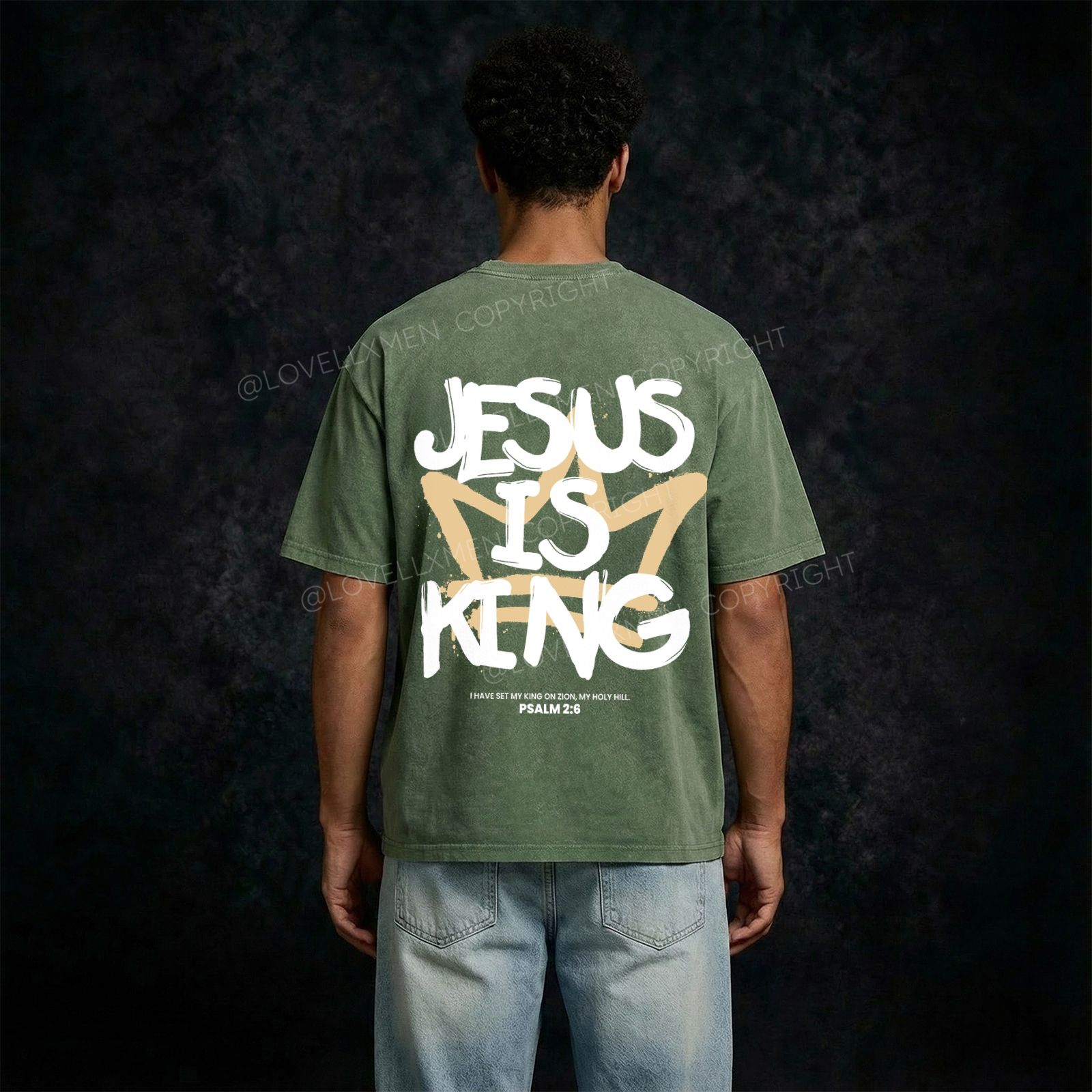 Jesus Is King Washed T-Shirt