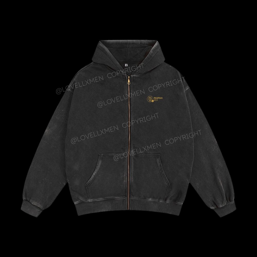 Washed Zip-Up Hoodie – LovellxMen