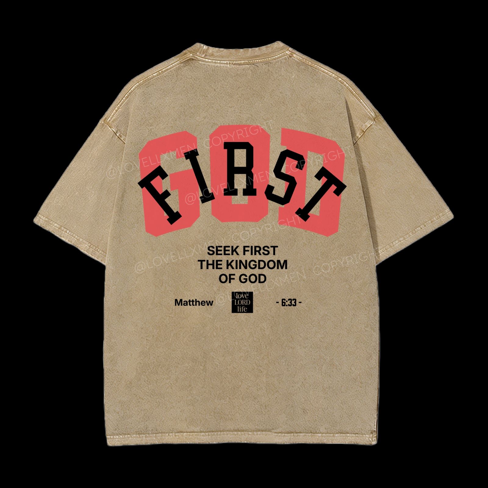 God First Washed T-Shirt – LovellxMen