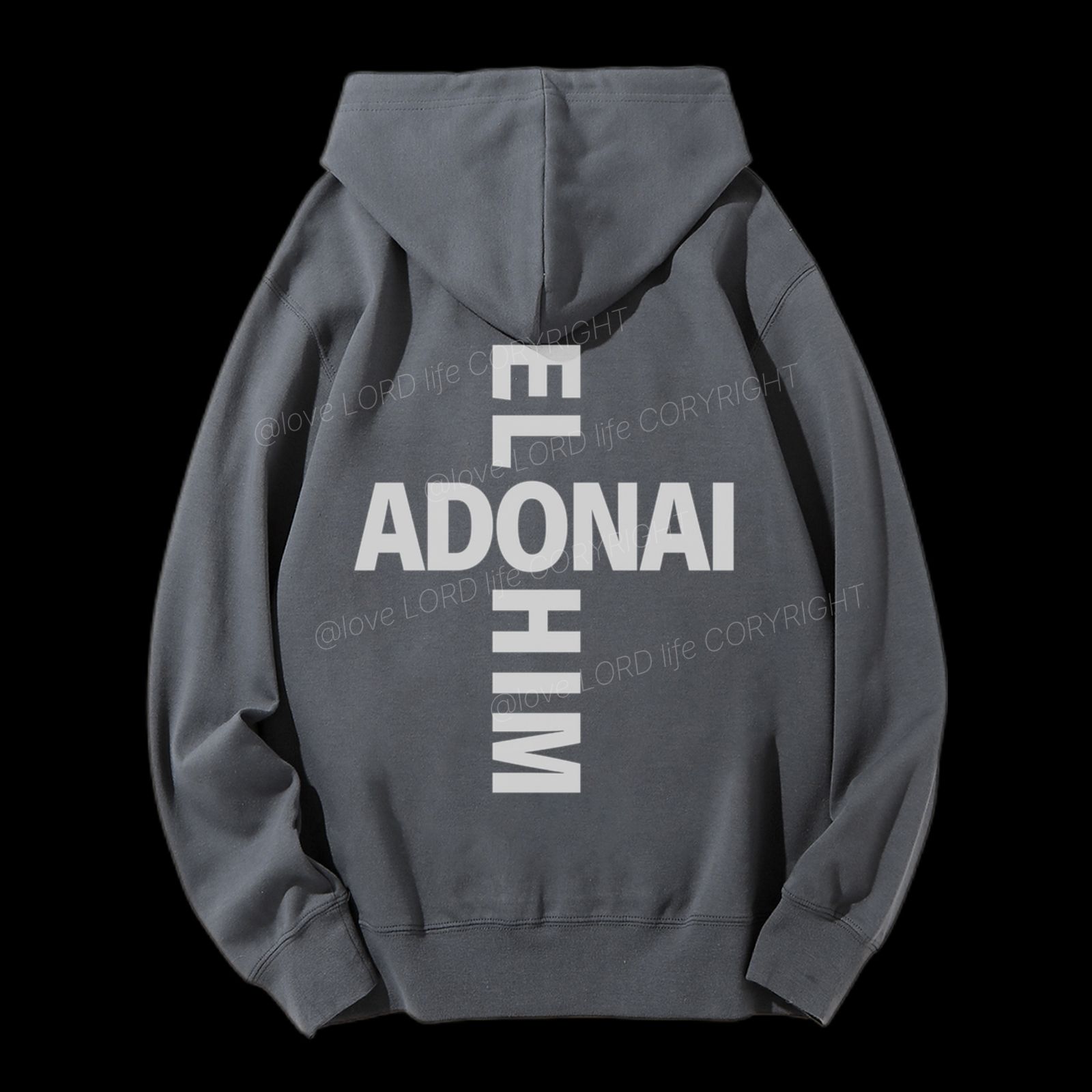 Elohim Adonai Drawstring Hoodie