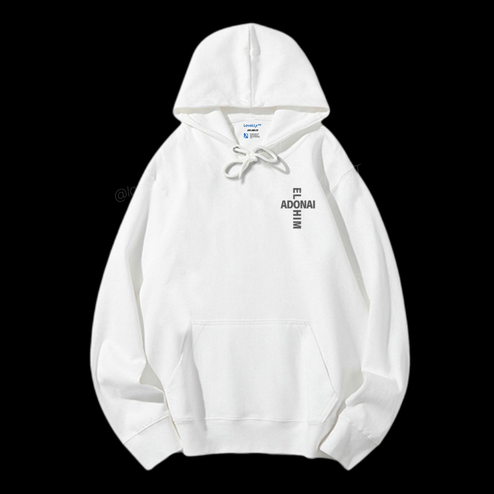 Elohim Adonai Drawstring Hoodie