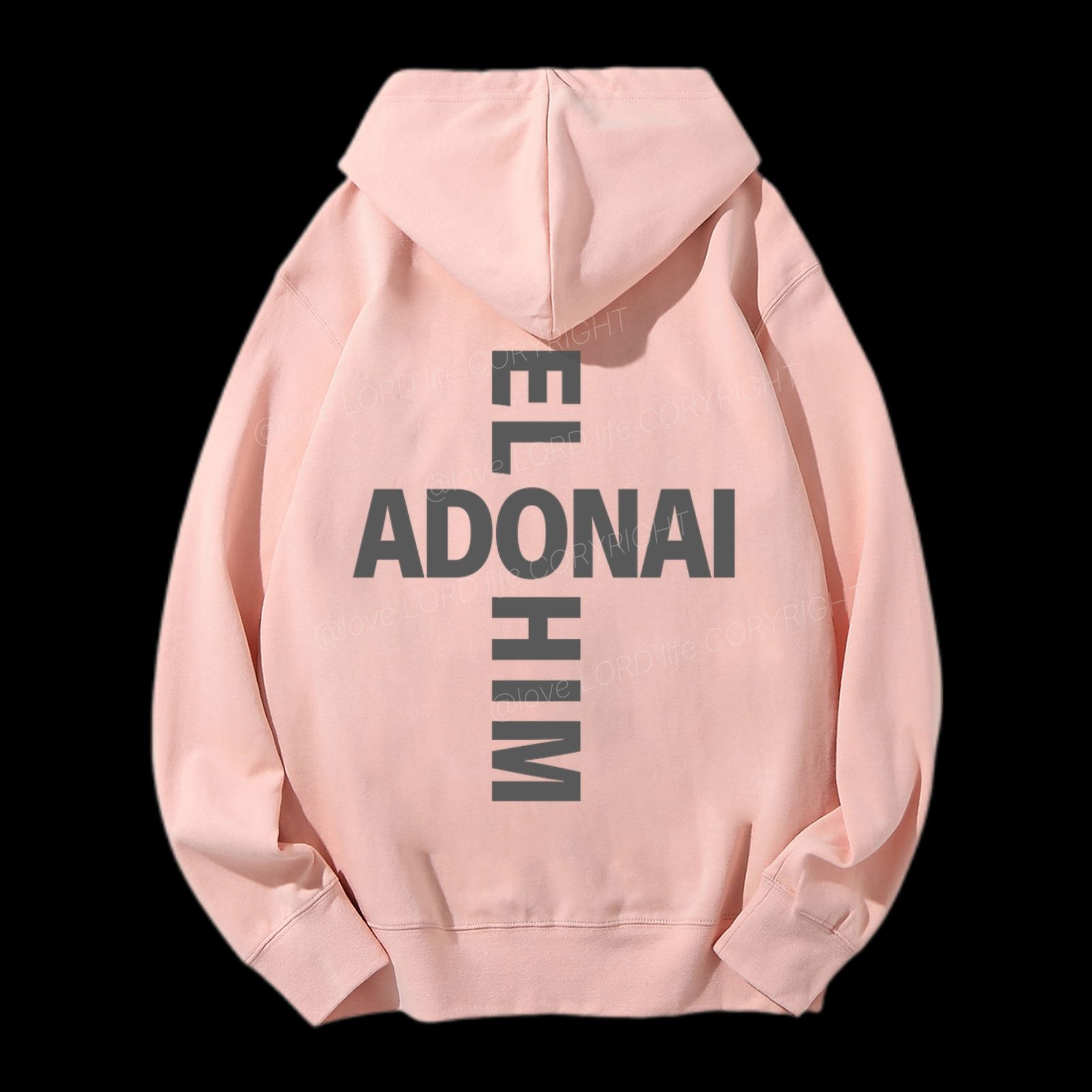 Elohim Adonai Drawstring Hoodie