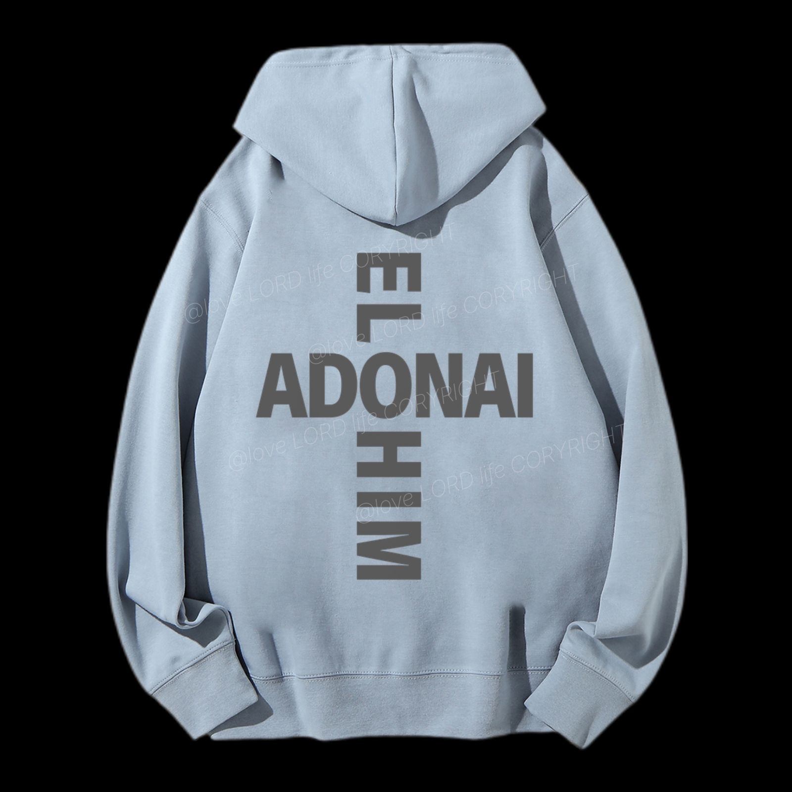 Elohim Adonai Drawstring Hoodie