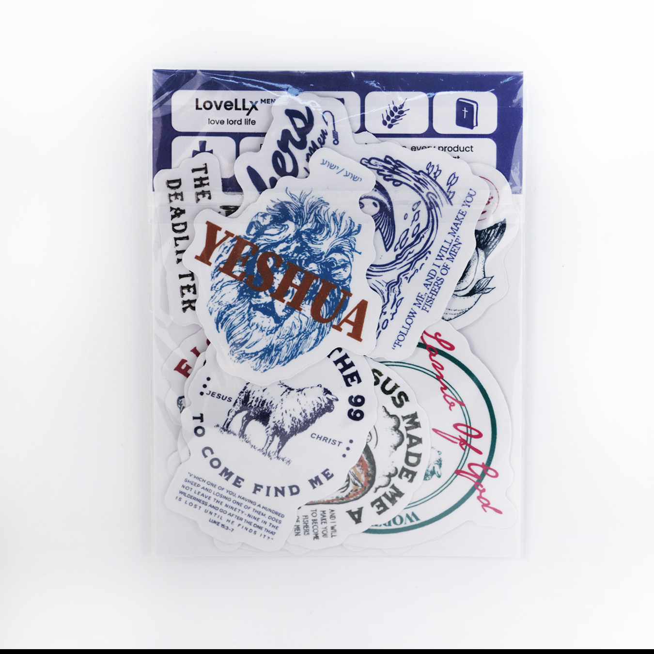 Fisher of Men Vintage Christian 10 PACK STICKERS